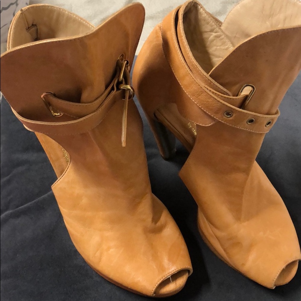 Thashkent by Cheyenne sexy peep toe booties sz 36